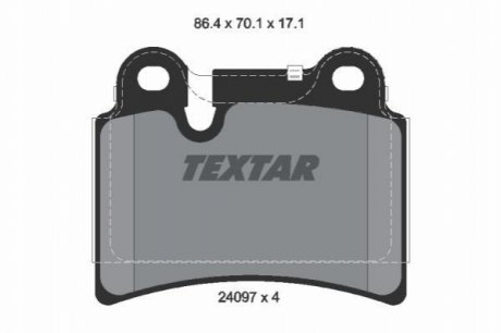 2409701 TEXTAR Тормозные колодки дискові