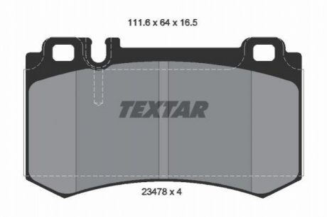 2347801 TEXTAR Гальмівні колодки дискові