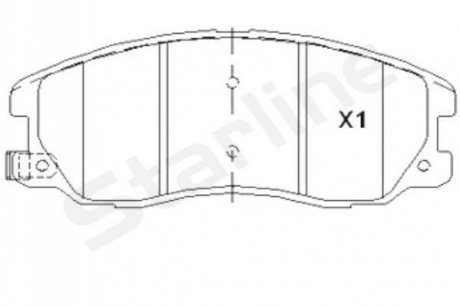 BD S852P STARLINE Гальмівні колодки дискові