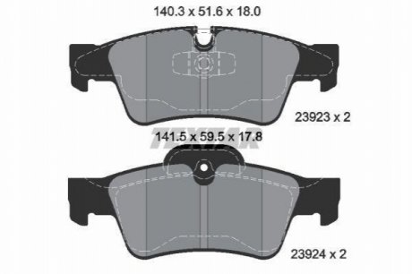 2392301 TEXTAR Гальмівні колодки дискові