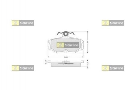 BD S045 STARLINE Гальмівні колодки дискові