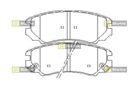 BD S445 STARLINE Гальмівні колодки дискові