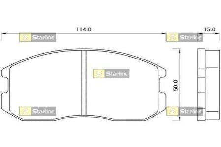 BD S350 STARLINE Гальмівні колодки дискові