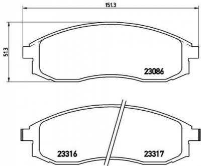 P54 032 BREMBO Гальмівні колодки дискові