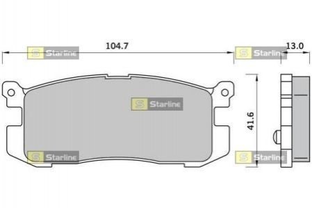 BD S386 STARLINE Гальмівні колодки дискові