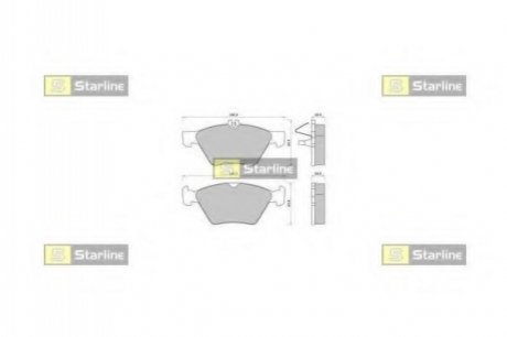 BD S367 STARLINE Гальмівні колодки дискові