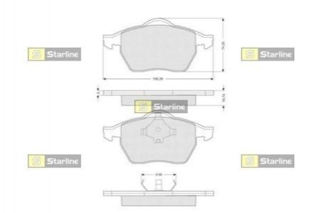 BD S087 STARLINE Гальмівні колодки дискові