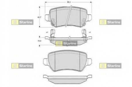 BD S320 STARLINE Гальмівні колодки дискові