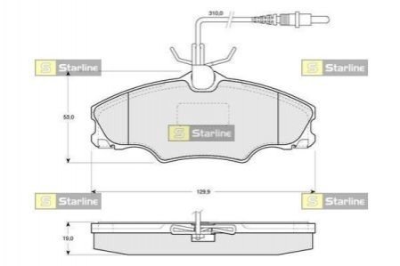 BD S128 STARLINE Гальмівні колодки дискові