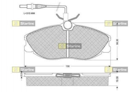 BD S065 STARLINE Гальмівні колодки дискові