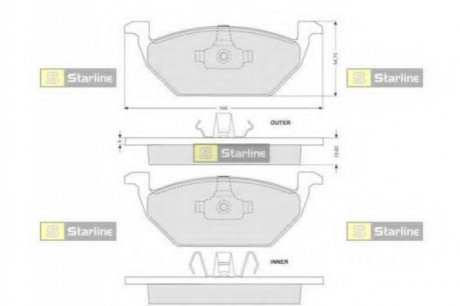 BD S004S STARLINE Гальмівні колодки дискові