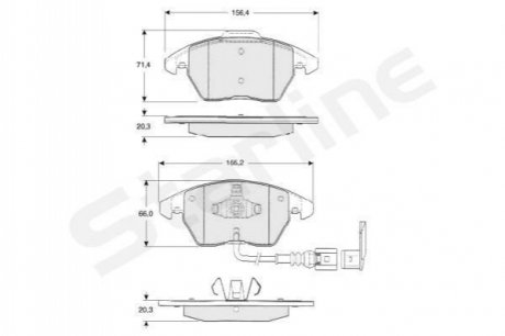 BD S833P STARLINE Гальмівні колодки дискові