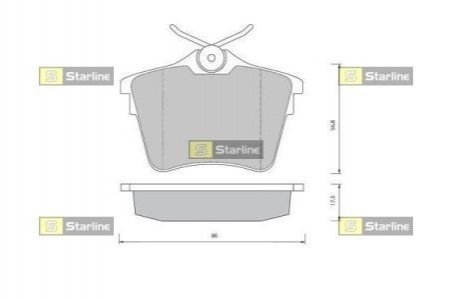 BD S419 STARLINE Гальмівні колодки дискові