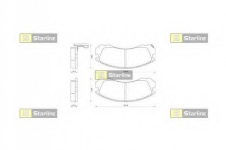BD S348 STARLINE Гальмівні колодки дискові