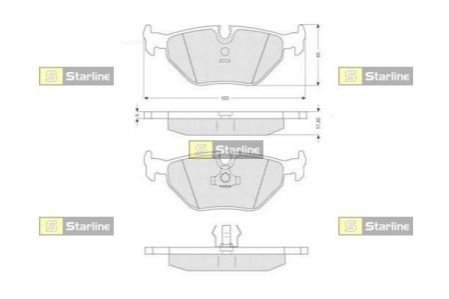 BD S131 STARLINE Гальмівні колодки дискові