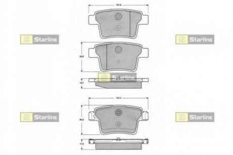 BD S142 STARLINE Гальмівні колодки дискові