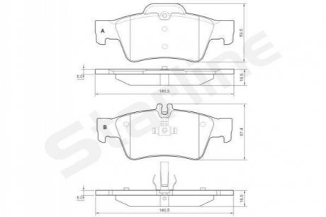 BD S827P STARLINE Гальмівні колодки дискові