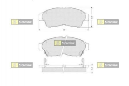 BD S094 STARLINE Гальмівні колодки дискові