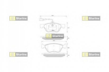 BD S259 STARLINE Гальмівні колодки дискові