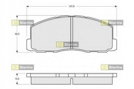 BD S119 STARLINE Гальмівні колодки дискові