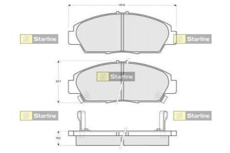 BD S160 STARLINE Гальмівні колодки дискові