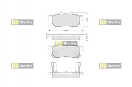 BD S149 STARLINE Гальмівні колодки дискові