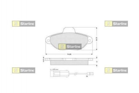 BD S057 STARLINE Гальмівні колодки дискові