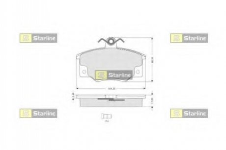 BD S029 STARLINE Гальмівні колодки дискові