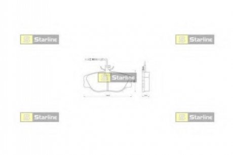 BD S096 STARLINE Гальмівні колодки дискові