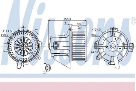 87090 NISSENS Вентилятор салону