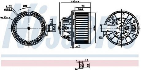 87494 NISSENS Вентилятор FORD FIESTA VI (CCN) (12-) 1.5 TDCi