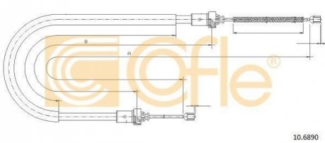 106890 COFLE Трос ручника