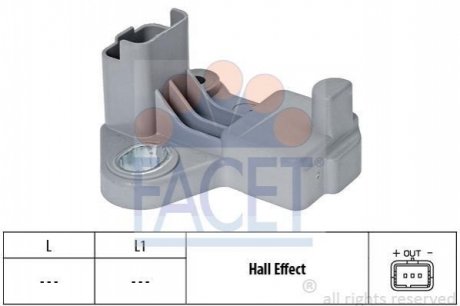 9.0602 FACET Датчик коленвала Citroen BERLINGO, C4, PICASSO I 1.4D-2.4D 01-