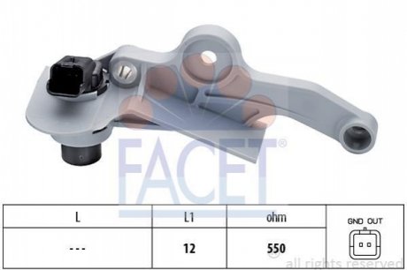 9.0299 FACET Датчик оборотов коленвала Citroen C4 i 1.6 16v (04-11) (9.0299) FACET