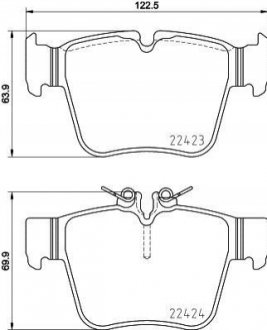 P50133 BREMBO Тормозные колодки задние