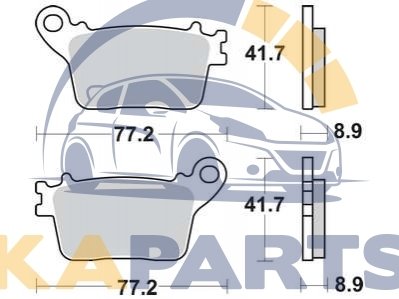 Гальмівні колодки задні MCB784SH