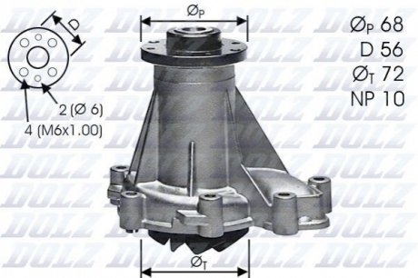 M276 DOLZ Насос системи охолодження