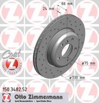 150348252 ZIMMERMANN Диск гальмівний SPORT Z