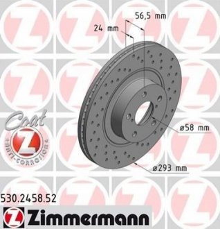 530245852 ZIMMERMANN Диск гальмівний SPORT Z