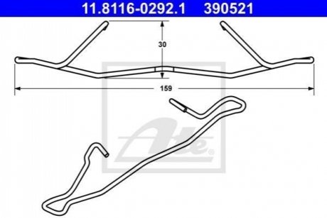 11811602921 ATE Пружина корпуса супорта