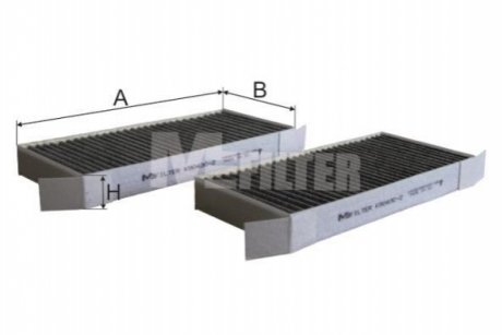 K9043C2 M-FILTER Фильтр салону вугільний