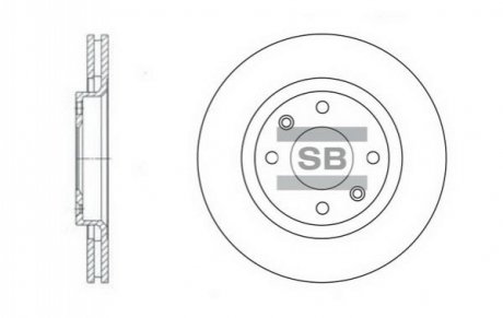 SD5001 Hi-Q (SANGSIN) Тормозной диск передний