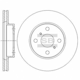 SD4061 Hi-Q (SANGSIN) Гальмівний диск передній