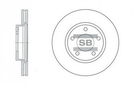 SD4401 Hi-Q (SANGSIN) Тормозной диск передний