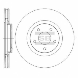 SD4239 Hi-Q (SANGSIN) Тормозной диск передний