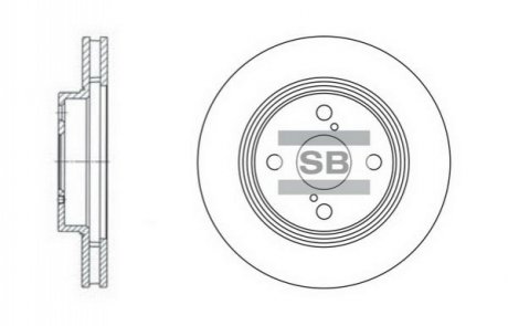 SD4006 Hi-Q (SANGSIN) Гальмівний диск передній