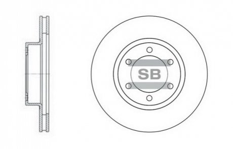 SD4004 Hi-Q (SANGSIN) Тормозной диск передний
