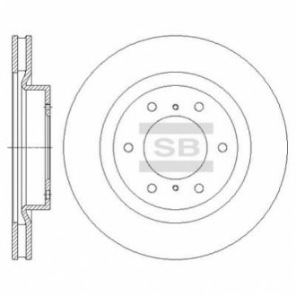 SD4324 Hi-Q (SANGSIN) Тормозной диск передний