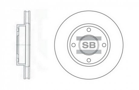 SD3027 Hi-Q (SANGSIN) Тормозной диск передний