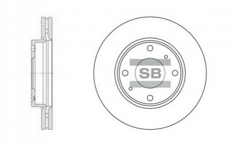 SD1016 Hi-Q (SANGSIN) Тормозной диск передний